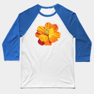 Orange Flower Baseball T-Shirt